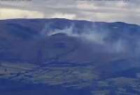 Incendio forestal en el Pasochoa moviliza a bomberos en Amaguaña