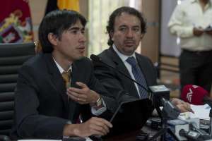 Autoridades del INEC y de Senplades explicaron los resultados de la Encuesta Nacional. Foto: Miguel Jim&eacute;nez / EL TEL&Eacute;GRAFO