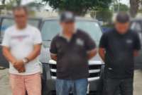 La Policía Nacional detuvo a tres personas en El Oro. 