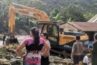 El desborde del río en Caluma causa pérdida de viviendas y cultivos
