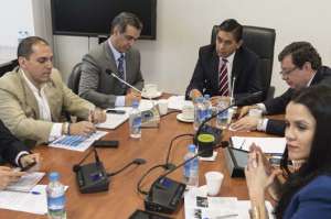 Legisladores se reunieron con Gustavo Jalkh, presidente del Consejo de la Judicatura, y Carlos Ram&iacute;rez, presidente de la Corte de Justica. Foto: Fernando Sandoval 
