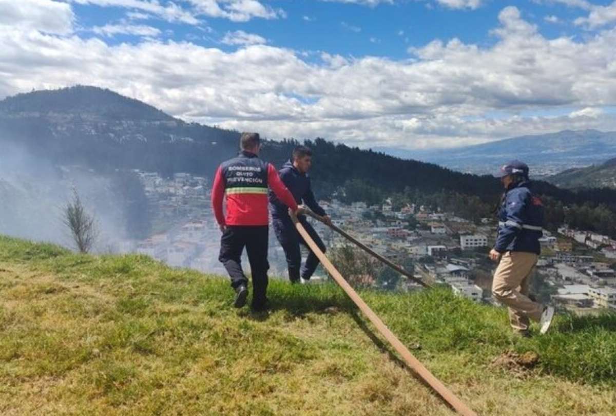 Sancionan a ciudadano por provocar incendio forestal en Tumbaco, Quito