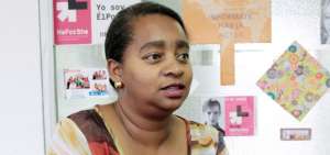 Catherine Chal&aacute; Angulo, de la Asociaci&oacute;n de Mujeres Afroe 