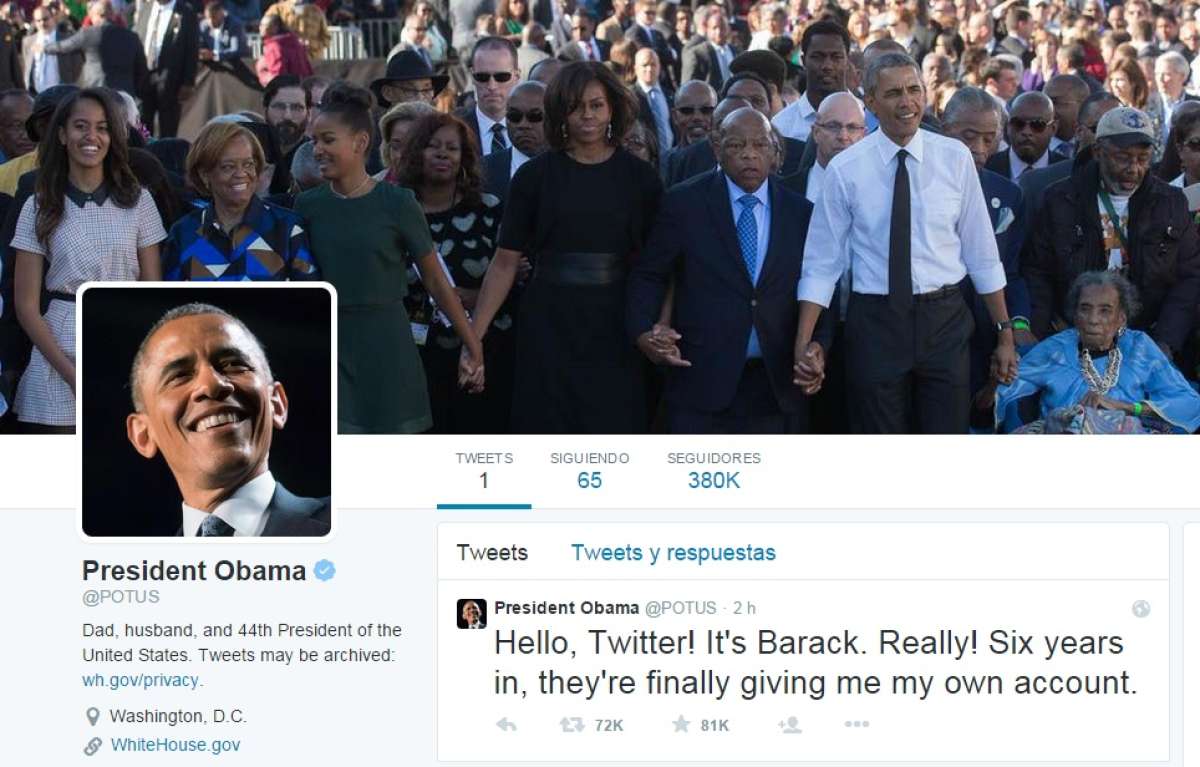 Obama estrena nueva cuenta de Twitter