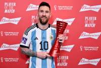 Lionel Messi también ganó el premio al mejor jugador del duelo contra Croacia. 