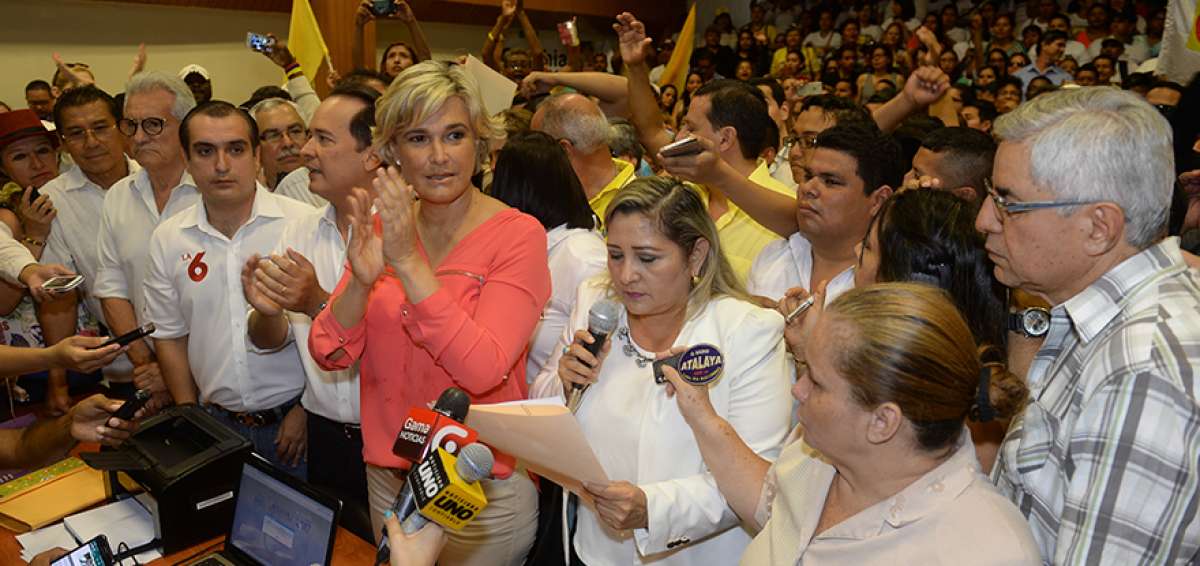 Cynthia Viteri acompa&ntilde;&oacute; a la inscripci&oacute;n de los candidatos del PSC-Guayas el pasado mi&eacute;rcoles.