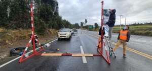 Prefectura instala siete arcos de desinfecci&oacute;n en Chimborazo