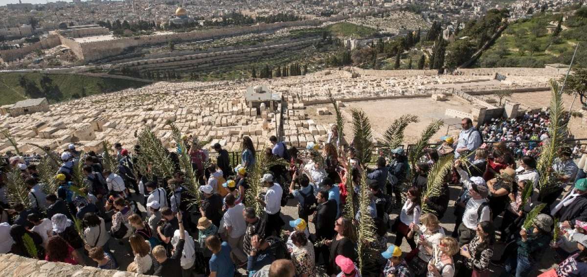 Miles de cat&oacute;licos recrean entrada de Jes&uacute;s en Jerusal&eacute;n
