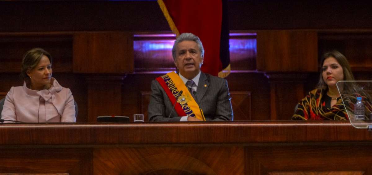 Len&iacute;n Moreno rindi&oacute; este jueves 24 de mayo su primer Informe a la Naci&oacute;n. 