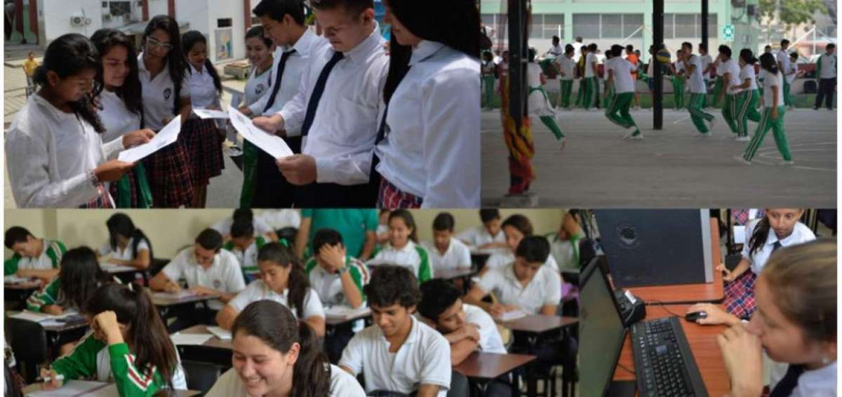 Los alumnos montalvinos cuentan con 4 canchas de uso m&uacute;ltiple, en las que practican deportes como baloncesto, f&uacute;tbol y voleibol. A los alrededores hay grader&iacute;os para que los estudiantes puedan compartir. Durante esta semana, los alumnos tuvieron pruebas de parcial. Se preparan para los ex&aacute;menes de fin de a&ntilde;o. El colegio, adjunto a la Universidad Laica Eloy Alfaro de Manab&iacute;, cuenta con laboratorios de computaci&oacute;n, qu&iacute;mica, y la biblioteca, entre otros.