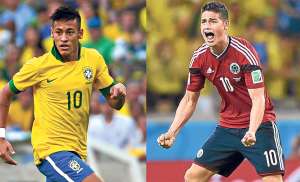 Neymar (i), encargado de guiar a Brasil en la Copa Am&eacute;rica. Colombia buscar&aacute; en Chile una segunda corona, y para ello le apuesta a la madurez que ha alcanzado James en su primera temporada en Real Madrid. Foto: AFP