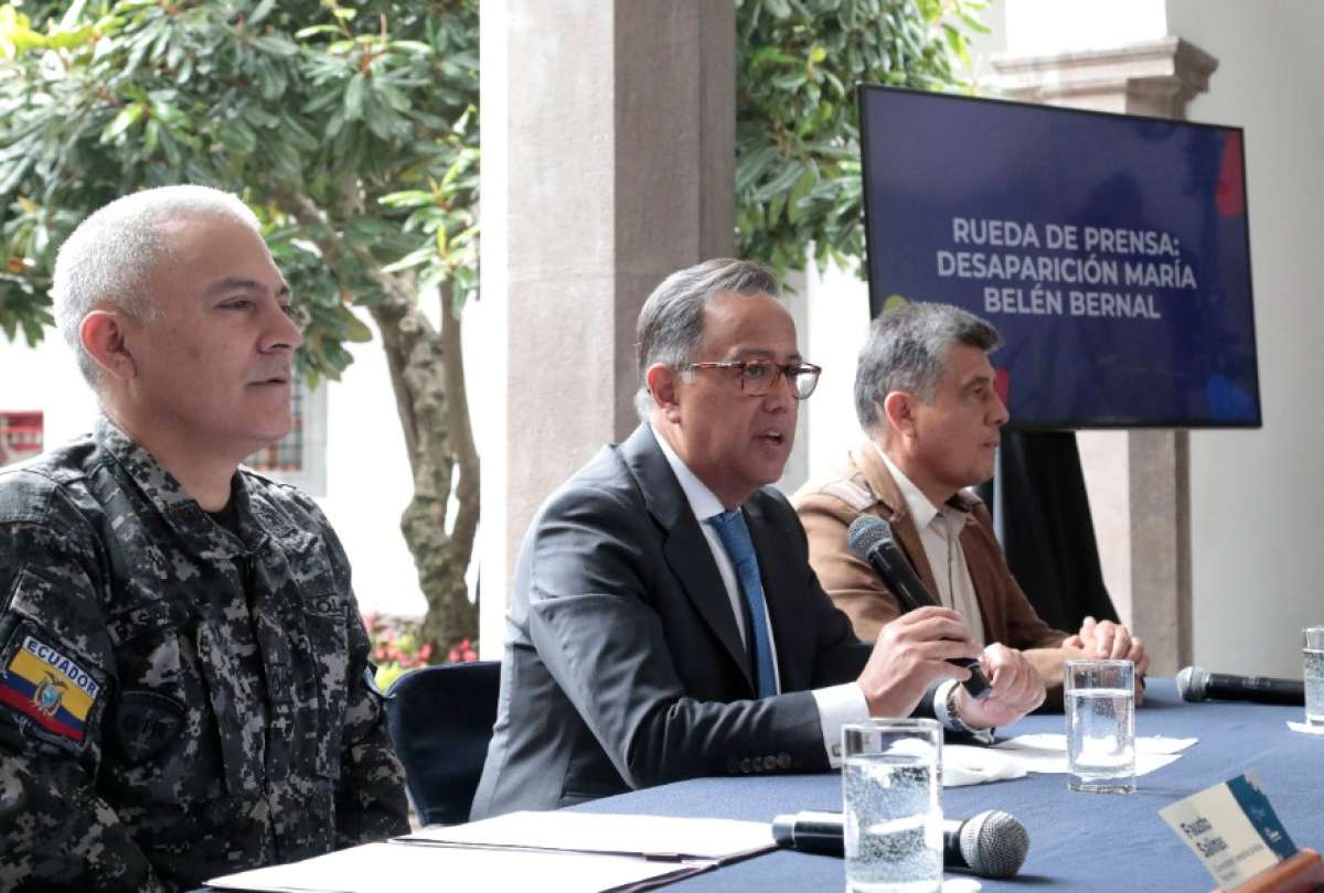 Diego Ordóñez, secretario de Seguridad Pública, señaló que el Gobierno brindará todo el apoyo para localizar a María Belén Bernal.