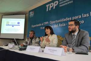 La ministra de Comercio Exterior de Per&uacute;, Magali Silva, trat&oacute; de explicar las ventajas del TPP para el pa&iacute;s. Foto: Ministerio de Comercio Exterior de Per&uacute;.