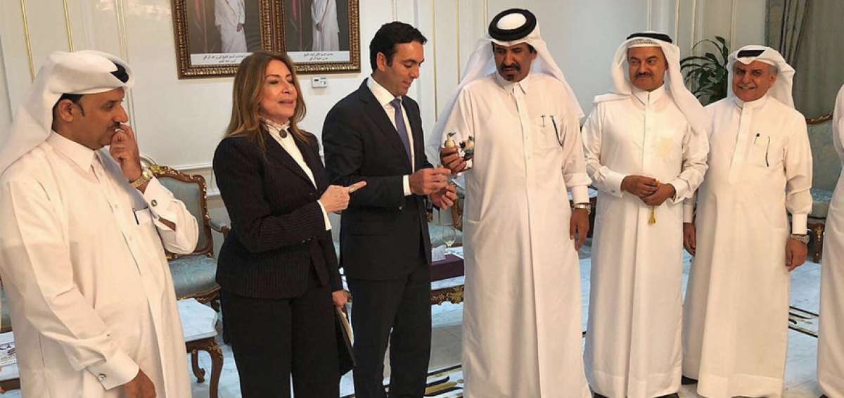 La embajadora de Ecuador en Catar, Ivonne Baki, tambi&eacute;n particip&oacute; en las reuniones diplom&aacute;ticas con el ministro de Comercio Exterior, Pablo Campana.