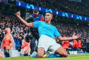 Rodri abrió el marcador en la goleada sobre el Bayern