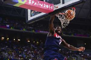 Kenneth Faried es una de las piezas fundamentales en el equipo de Estados Unidos. Foto: AFP