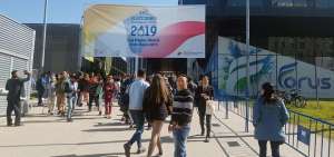 La Caja M&aacute;gica, en Madrid, fue habilitada como recinto electoral para el sufragio de los migrantes ecuatorianos. 