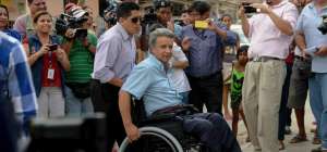 Len&iacute;n Moreno estuvo en mayo anterior recorriendo las zonas afectadas por el terremoto del 16 de abril. 