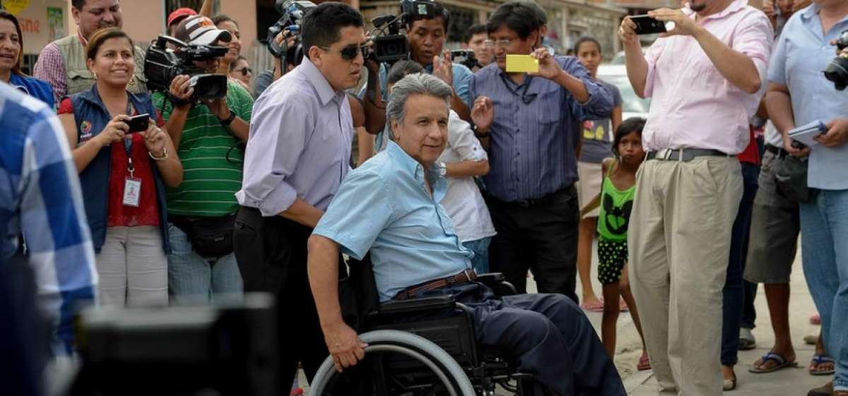 Len&iacute;n Moreno estuvo en mayo anterior recorriendo las zonas afectadas por el terremoto del 16 de abril. 