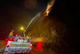 Un incendio forestal se registró en el sector de Monjas, en Quito