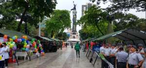 En el parque Centenario de Guayaquil se realiz&oacute; una feria sobre seguridad.