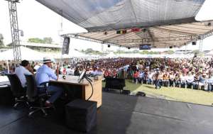 El vicepresidente Jorge Glas Espinel encabez&oacute; el enlace ciudadano que se realiz&oacute; en el cant&oacute;n Calceta, provincia de Manab&iacute;. Foto: Presidencia