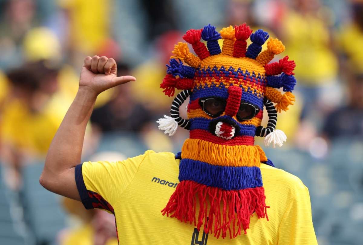 &iexcl;Vamos, Ecuador! El Diablo Huma presente en el estadio de Filadelfia en el partido Ecuador vs. Costa de Marfil