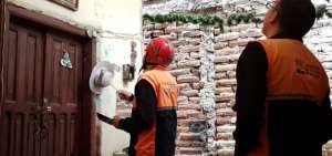 Personal de la Secretar&iacute;a de Riesgos realiza inspecciones t&eacute;cnicas en viviendas, en distintos puntos del pa&iacute;s, tras sismos. 