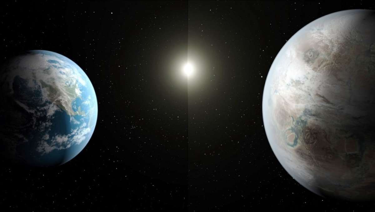 El planeta (d) da una vuelta completa en torno a su estrella en 385 d&iacute;as y su radio es 60% mayor que el de la Tierra. Foto: Agencia AFP