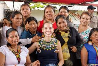 Lavinia Valbonesi compartió con familias de Taisha y entregó kits de ayuda humanitaria