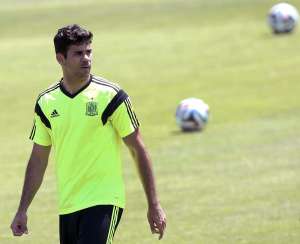 Diego Costa entrena normalmente con la selecci&oacute;n espa&ntilde;ola previo al Mundial. Foto: EFE