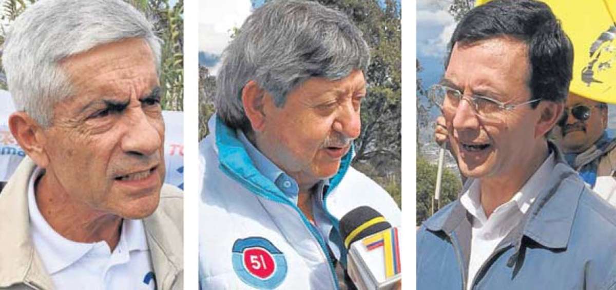 De izquierda a derecha: Fernando Callejas, &Aacute;ngel Ch&aacute;vez y Luis Fernando Torres rechazaron la corrupci&oacute;n.