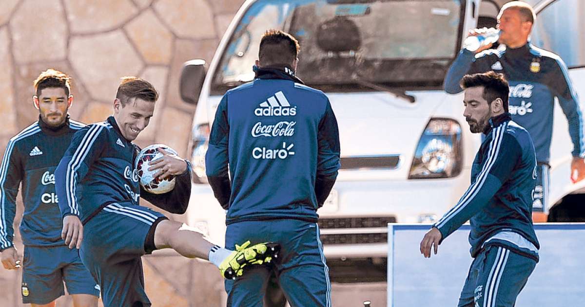 Argentina realiz&oacute; ayer trabajos recreativos en el complejo La Alpina de La Serena. Foto: AFP