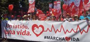 La marcha denominada &lsquo;Un latido, una vida&rsquo;, recorri&oacute; diferentes calles de Madrid para hacer escuchar su protesta contra el aborto.