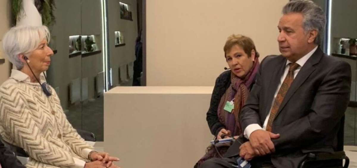 El pasado 23 de enero se reuni&oacute; el presidente Len&iacute;n Moreno con la directora del FMI, Christine Lagarde, en Davos, Suiza.