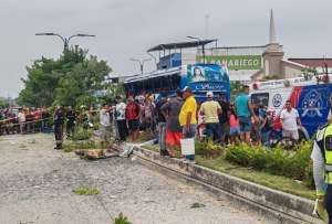 Un bus interprovincial tuvo un accidente en Daule. 