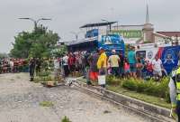 Un bus interprovincial tuvo un accidente en Daule. 