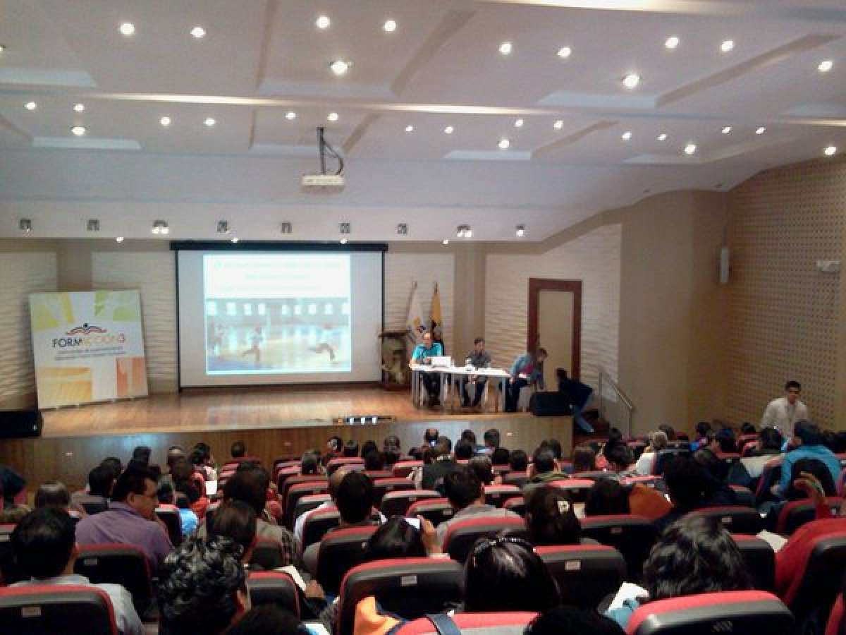 Profesionales de Educaci&oacute;n F&iacute;sica compartieron sus experiencias en Quito. Foto: EL TEL&Eacute;GRAFO.
