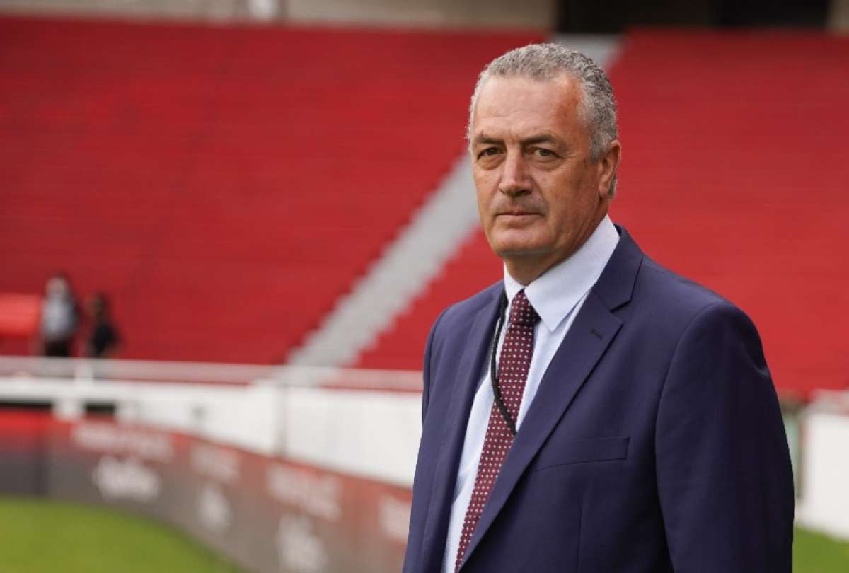 El DT Gustavo Alfaro, durante un partido de la Tri