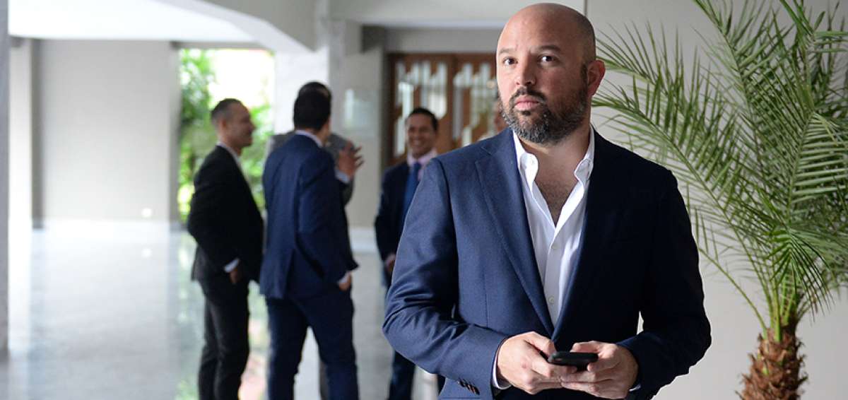 Miguel &Aacute;ngel Loor, presidente de la LigaPro, convers&oacute; ayer con los medios que cubrieron la reuni&oacute;n del Consejo de presidentes de los clubes nacionales.