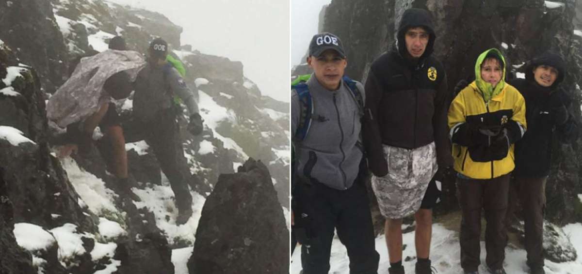 Cuatro turistas con signos de hipotermia fueron rescatados en el Rucu Pichincha