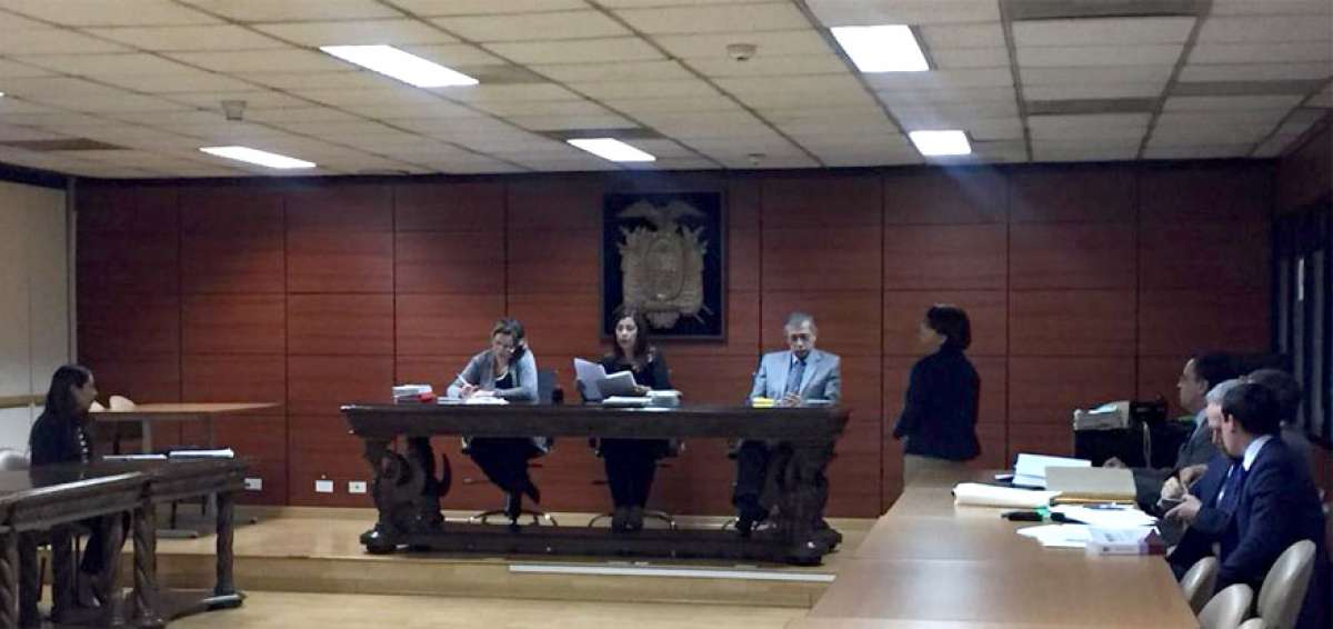 En la sala uno del mezanine de la Corte Nacional de Justicia, ayer se realiz&oacute; la audiencia de estrados por el delito de peculado bancario.