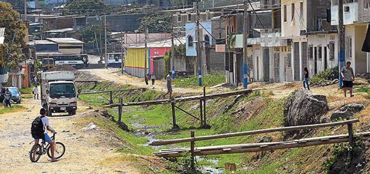 Los residentes de Los Paracaidistas y Horizonte del Guerrero construyeron los viaductos con ca&ntilde;as. Miguel Castro / El Tel&eacute;grafo