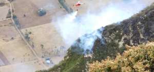 El incendio se encuentra en el interior de la Reserva Geobot&aacute;nica del Pululahua, en las laderas del volc&aacute;n extinto que lleva su mismo nombre.