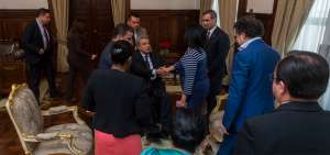El presidente de la Rep&uacute;blica, Len&iacute;n Moreno, mantuvo reuniones con varias autoridades estatales en donde les explic&oacute; la metodolog&iacute;a del Frente de Transparencia.