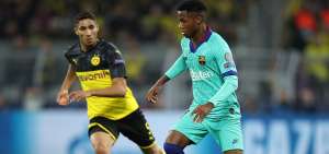 Ansu Fati (con el bal&oacute;n) ha marcado dos goles en el primer equipo del FC Barcelona. Este martes 17 de septiembre de 2019 sustituy&oacute; a Lionel Messi en la delantera catalana.