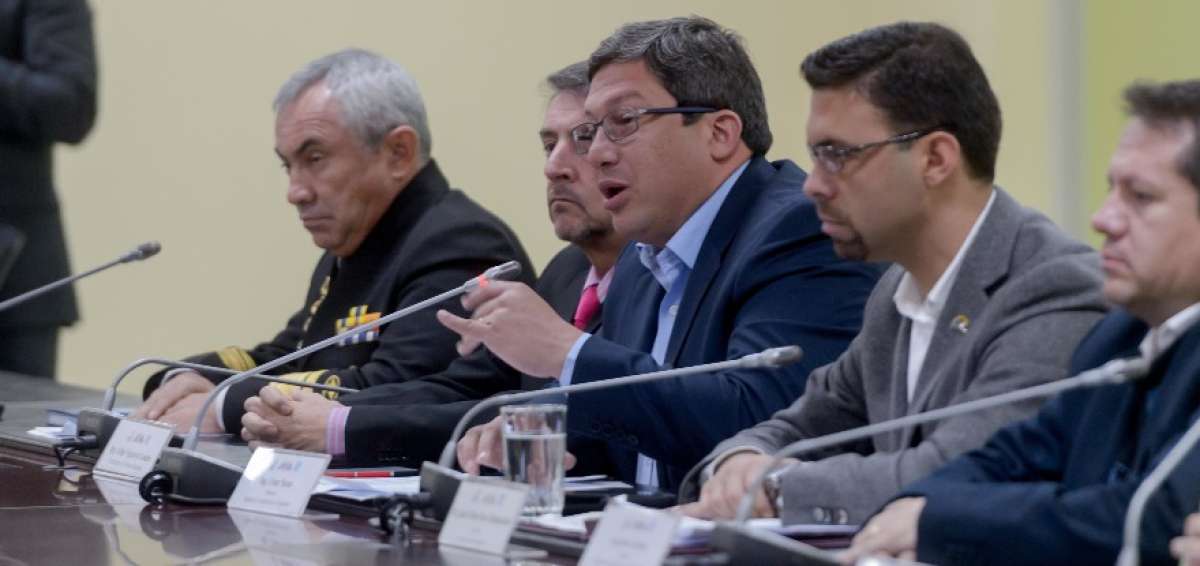Autoridades del CNE y el Ministerio Coordinador de Seguridad explicaron ayer sobre el operativo de elecciones.