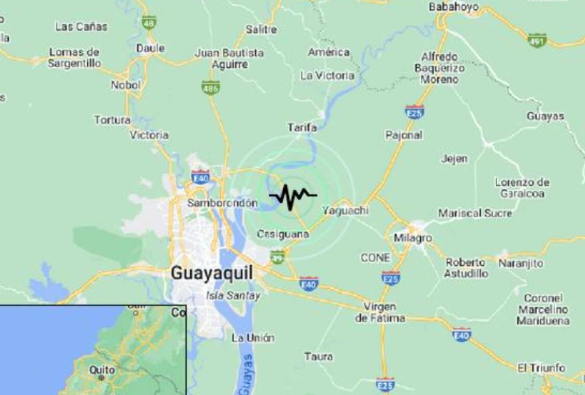 Reportaron un sismo en Yaguachi, Guayas