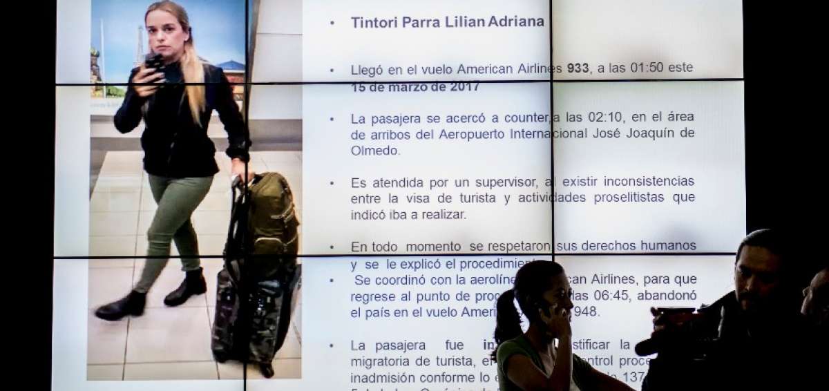 En la rueda de prensa del Ministerio del Interior se explicaron las causas por las que se impidi&oacute; el ingreso de Tintori al pa&iacute;s.