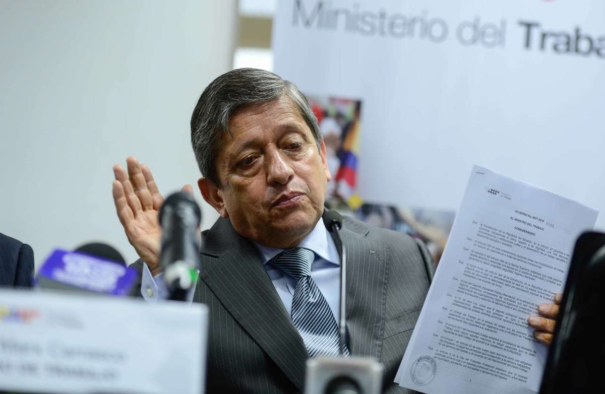 Carlos Marx Carrasco present&oacute; el acuerdo ministerial que regula las relaciones especiales de trabajo entre los deportistas profesionales y las entidades deportiva.  Foto: &Aacute;lvaro P&eacute;rez
